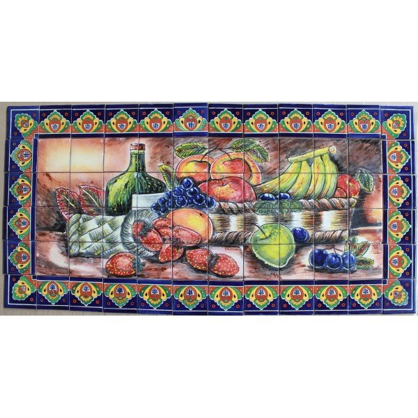 Mexican Talavera Mural Frutas 6 Big